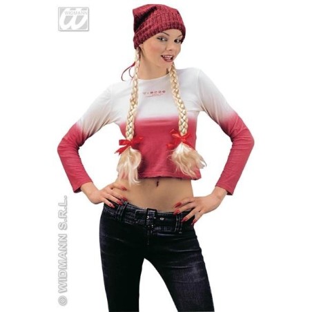 PELUCA CON TRENZAS Y GORRO 