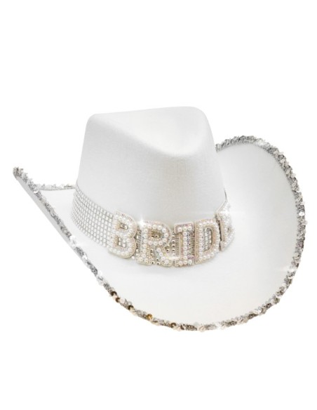 SOMBRERO NOVIA CON PERLAS