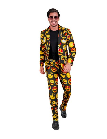 DISFRAZ TRAJE CHAQUETA EMOJI ADULTO