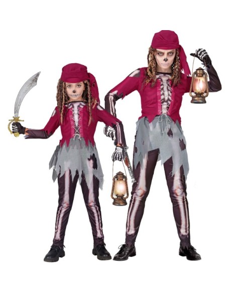 DISFRAZ DE ESQUELETO PIRATA INFANTIL