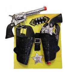 PISTOLAS Y CARTUCHERAS VAQUERO INFANTIL