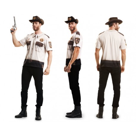 CAMISETA SHERIFF MANGA CORTA ADULTO