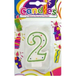 VELAS CUMPLEAÑOS NÚMEROS  2