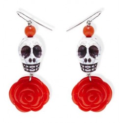 PENDIENTES DE CALAVERA BLANCO