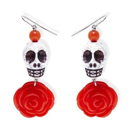 PENDIENTES DE CALAVERA BLANCO