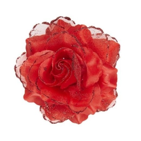 FLOR PARA PELO CON PINZA 