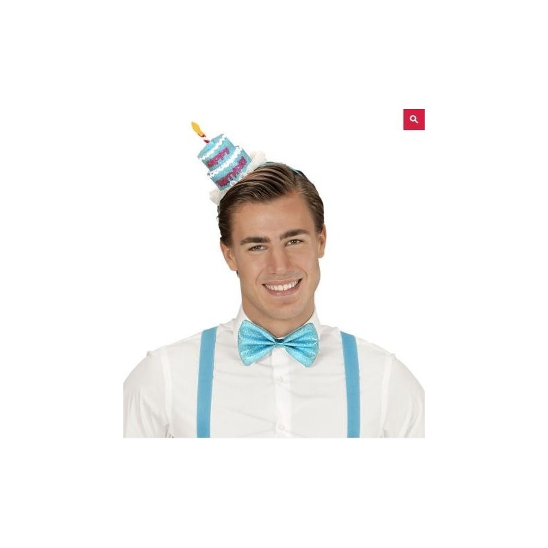 DIADEMA TARTA DE CUMPLEAÑOS CON PAJARITA