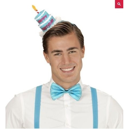 DIADEMA TARTA DE CUMPLEAÑOS CON PAJARITA