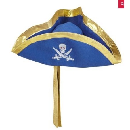 TRICORNIO PIRATA AZUL