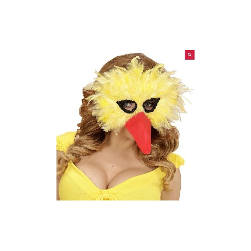 ANTIFAZ PÁJARO CON PLUMAS