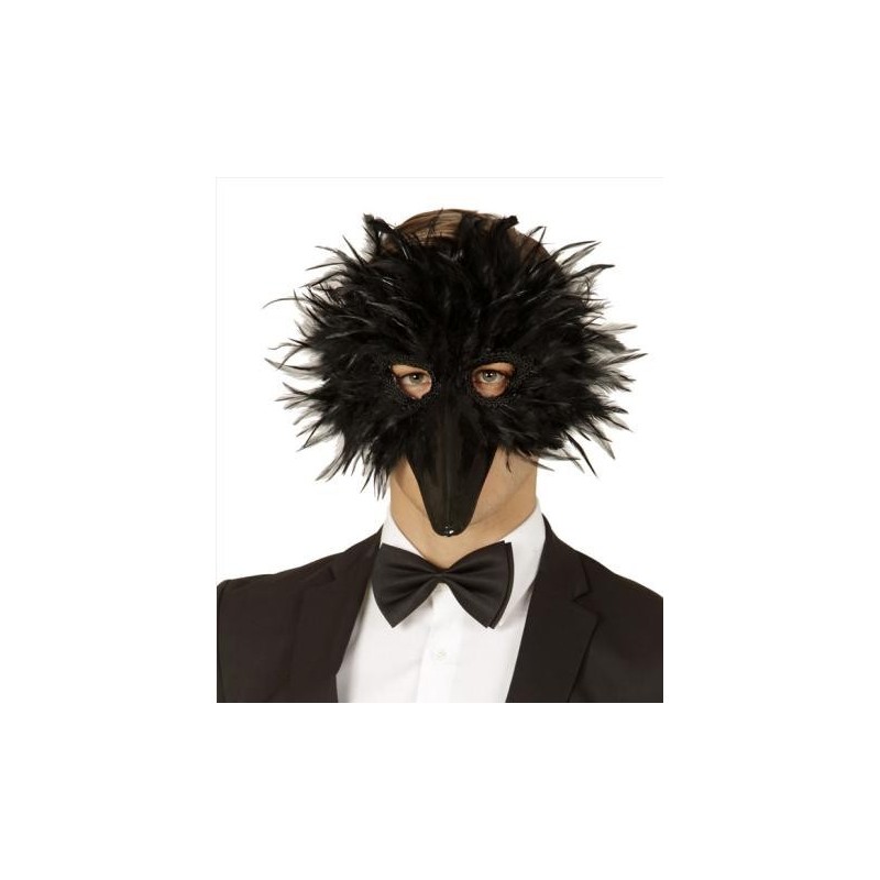 ANTIFAZ PÁJARO CON PLUMAS