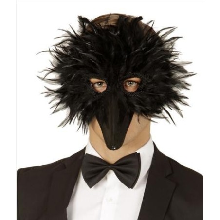 ANTIFAZ PÁJARO CON PLUMAS
