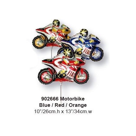 GLOBOS FOIL MOTO MINI CON PALO