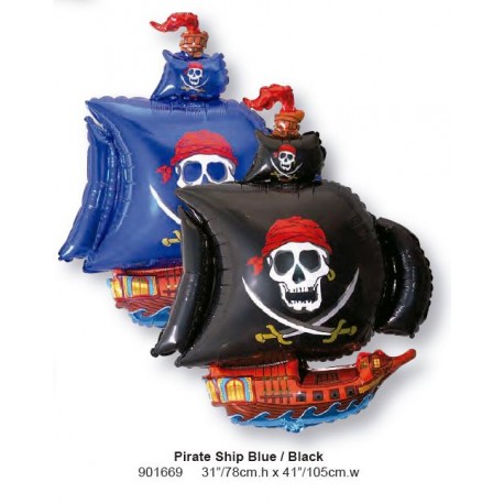 GLOBOS FOIL PIRATAS MINI CON PALO