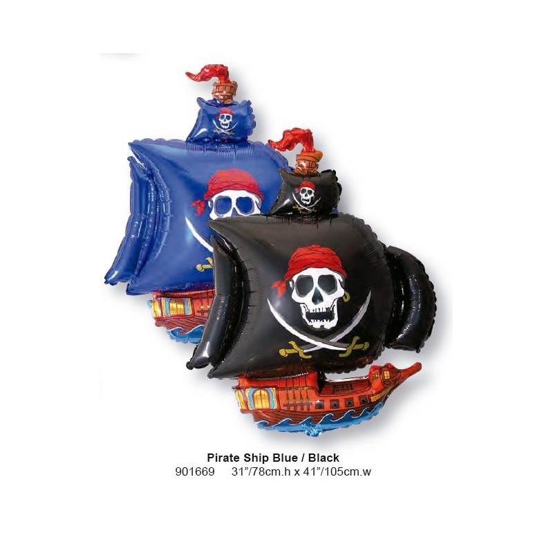 GLOBOS FOIL PIRATAS MINI CON PALO