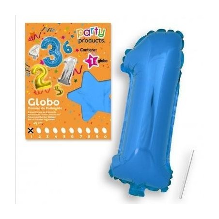 GLOBOS NÚMEROS POLIAMIDA COLOR 40 CM