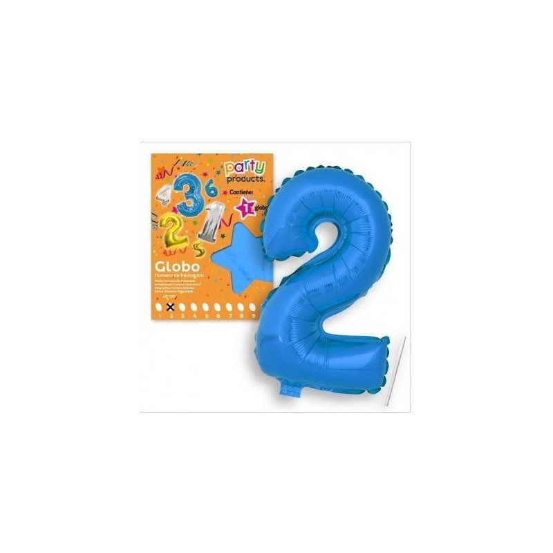 GLOBOS NÚMEROS POLIAMIDA COLOR 40 CM