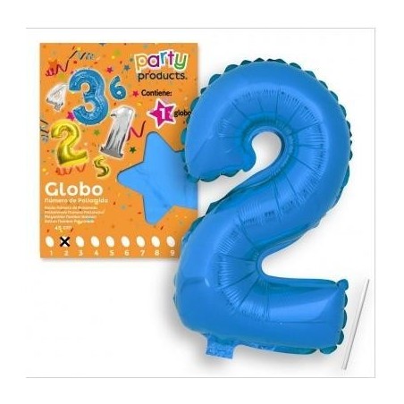 GLOBOS NÚMEROS POLIAMIDA COLOR 40 CM