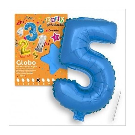 GLOBOS NÚMEROS POLIAMIDA COLOR 40 CM