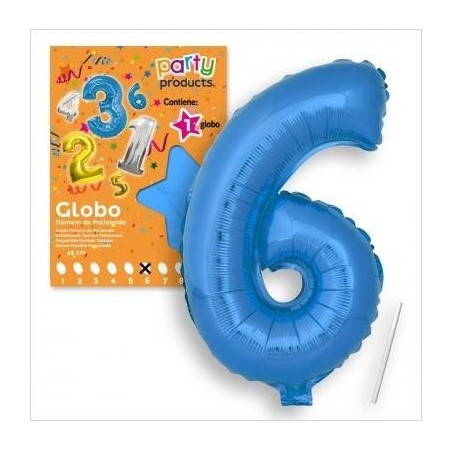 GLOBOS NÚMEROS POLIAMIDA COLOR 40 CM