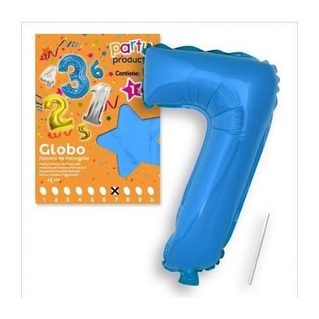 GLOBOS NÚMEROS POLIAMIDA COLOR 40 CM