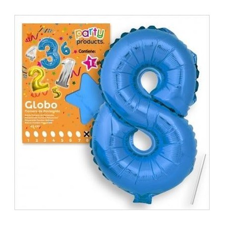 GLOBOS NÚMEROS POLIAMIDA COLOR 40 CM