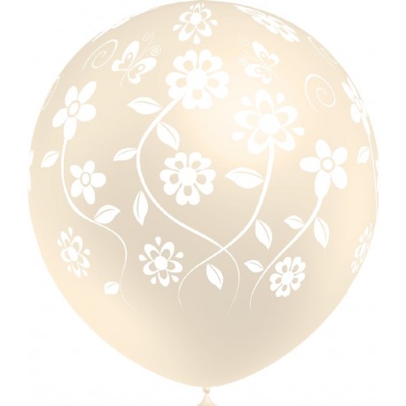 GLOBOS GIGANTE FLORES BODA TRANSPARENTE