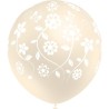 GLOBOS LÁTEX GIGANTE FLORES BODA TRANSPARENTE