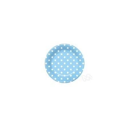 PLATOS DE PAPEL LUNARES AZUL
