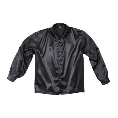 CAMISA DISCO AÑOS 70 NEGRA                        