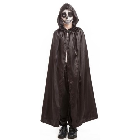 CAPA NEGRA CON CAPUCHA INFANTIL