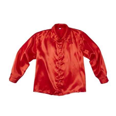 CAMISA DISCO AÑOS 70 ROJA                         