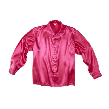 CAMISA DISCO AÑOS 70 ROSA                         