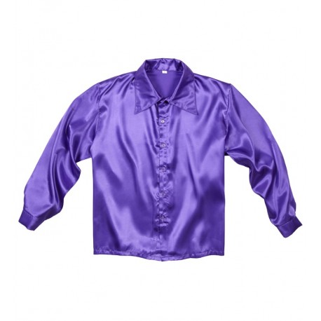 CAMISA DISCO AÑOS 70 VIOLETA 