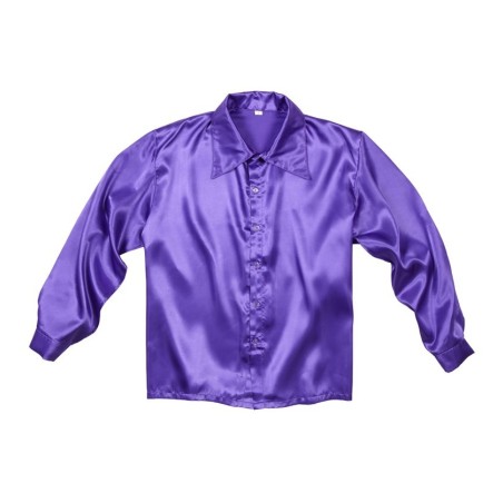 CAMISA DISCO AÑOS 70 VIOLETA                      