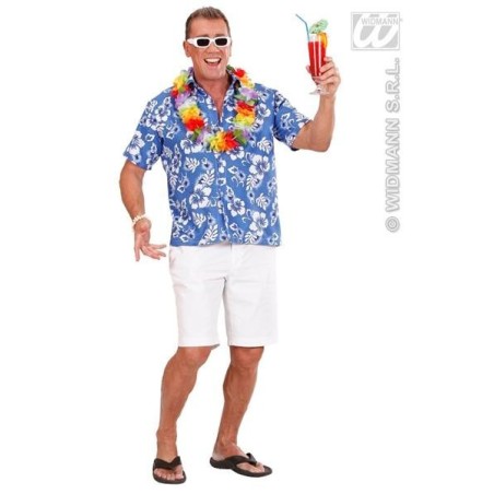 CAMISA HAWAIANA AZUL                              