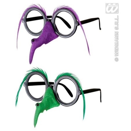 GAFAS CON NARIZ DE BRUJA Y CEJAS                  