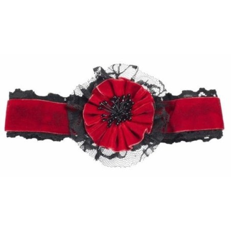 COLLAR TERCIOPELO ROJO