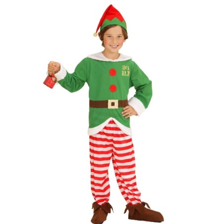 DISFRAZ DE ELFO AYUDANTE DE PAPÁ NOEL NIÑO