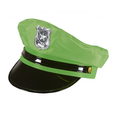 GORRA POLICÍA VERDE NEÓN