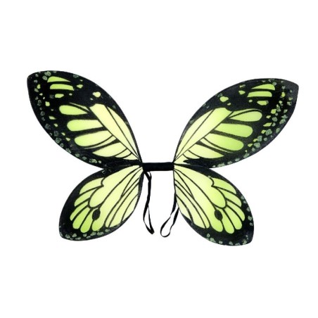 ALAS DE MARIPOSA VERDE Y NEGRA INFANTIL