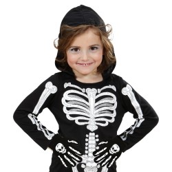 GUANTES HUESOS CON CALAVERA INFANTIL 2