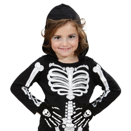 GUANTES HUESOS CON CALAVERA INFANTIL