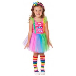 DISFRAZ DE PRINCESA ARCOIRIS INFANTIL