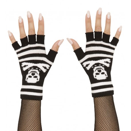 GUANTES SIN DEDOS CALAVERA