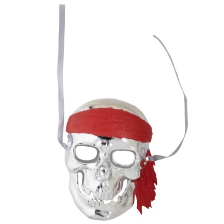 CARETA CALAVERA PLATEADA                          