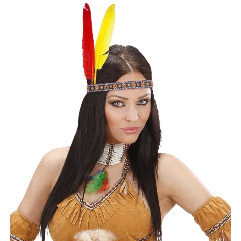 CINTA INDIO CON 2 PLUMAS