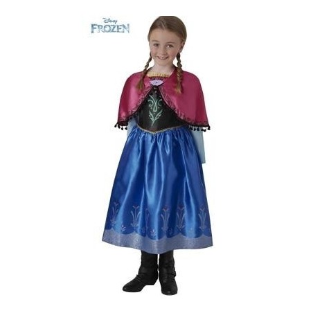DISFRAZ DE ANNA DELUXE CON CAPA INFANTIL 