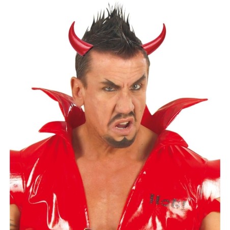 DIADEMA CUERNOS ROJOS                             