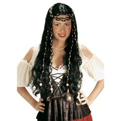 PELUCA MEDIEVAL RIZADA CON TRENZAS 2